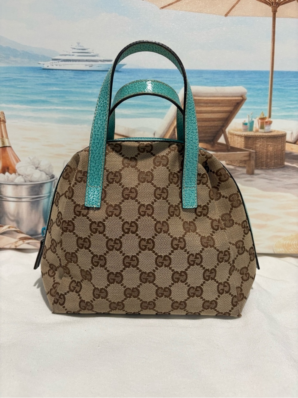 Authentic Gucci GG Canvas Mini Dome Handbag with Certificate - Picture 2 of 13